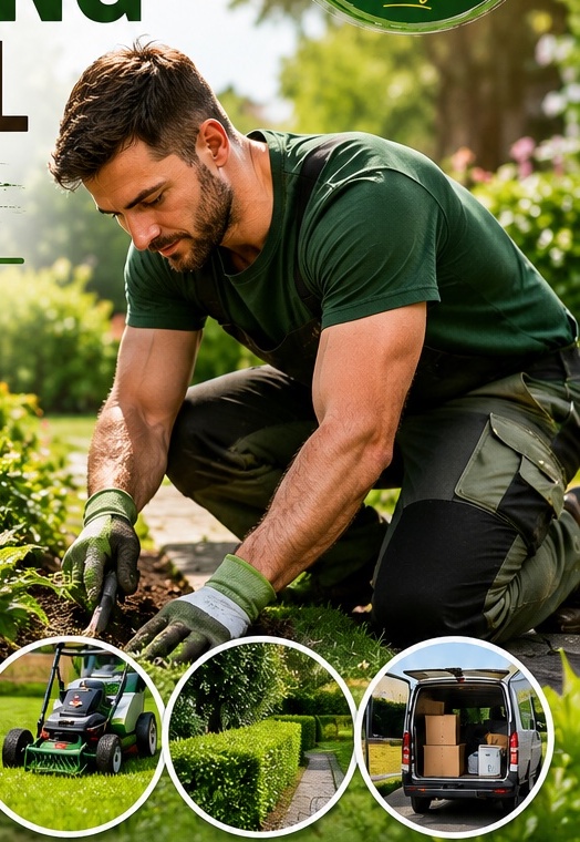Gardening professional working in a garden in Worksop